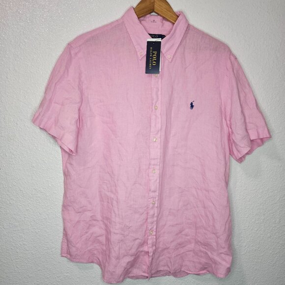 Linen button down shirt (short sleeve) - Picture 1 of 5